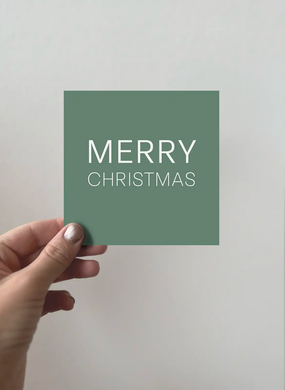 Kort 3-pakning, God jul - Grønn