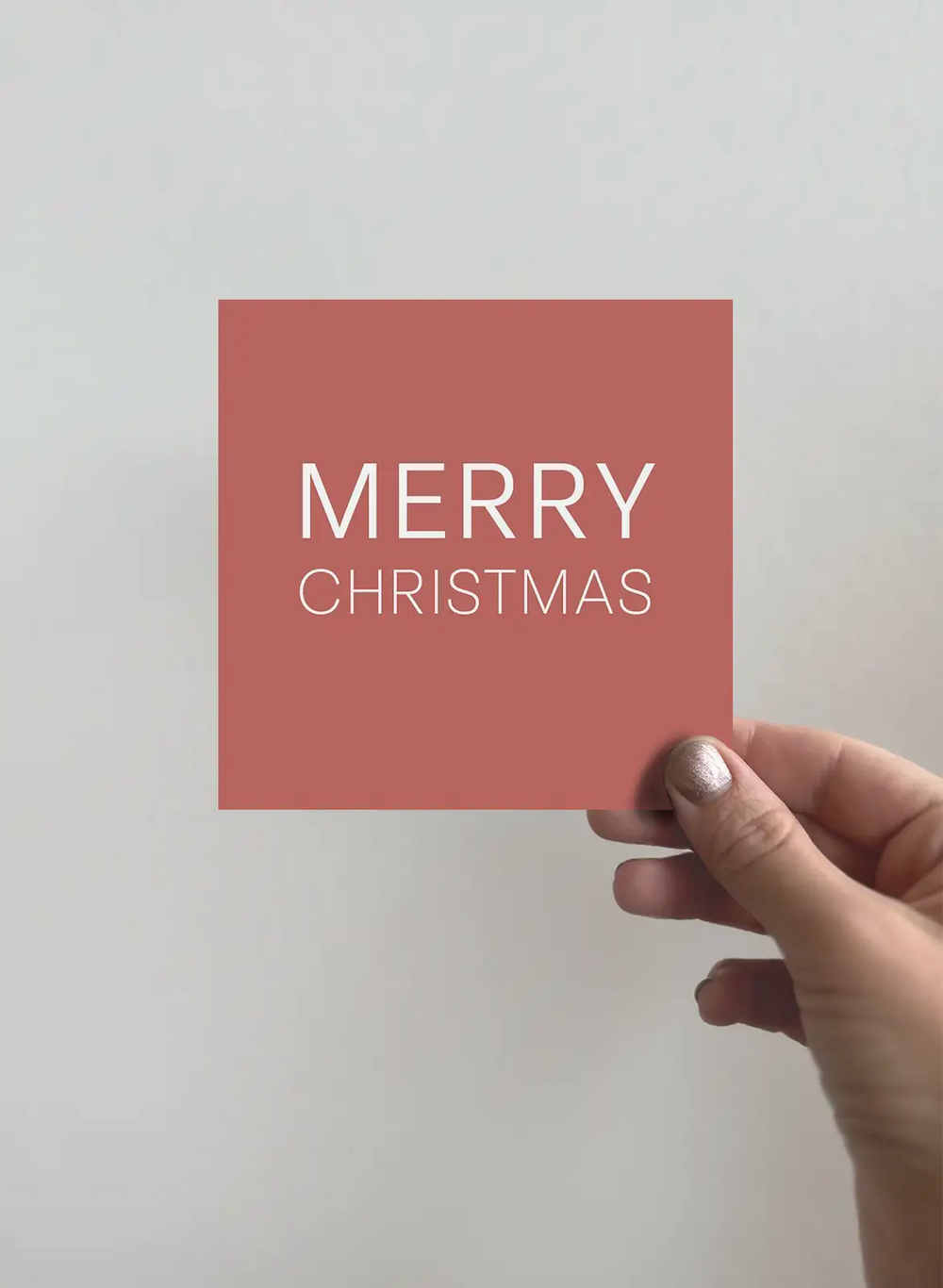 Kort 3-pakning, God jul - Rød