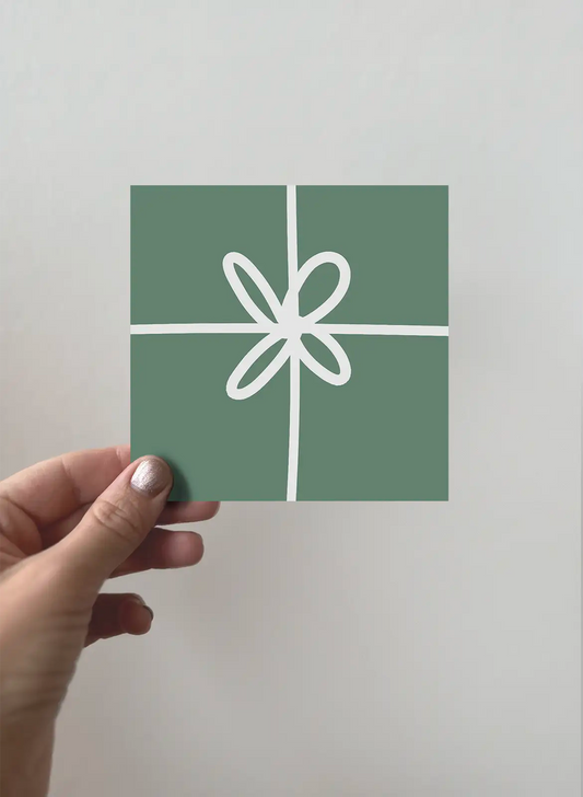 Greeting Card 3-pack - Gift - Green