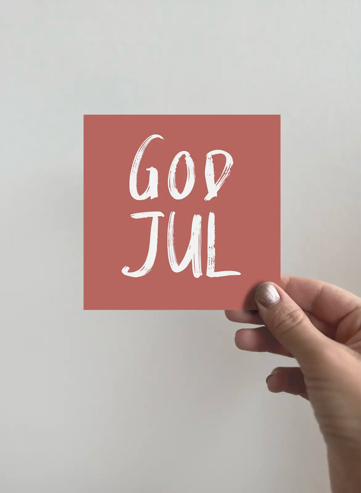 Kort 3-pakning, God Jul - Rød