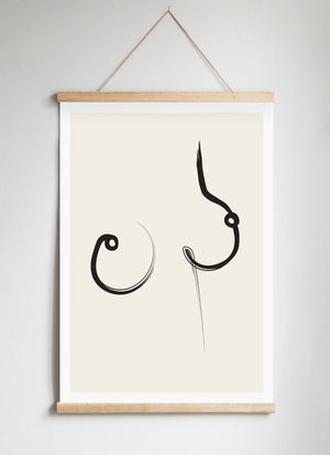 Poster Hanger in Solid Oak