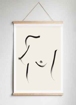 Poster Hanger in Solid Oak