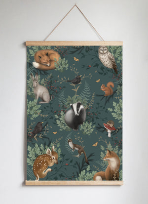 Poster Hanger in Solid Oak