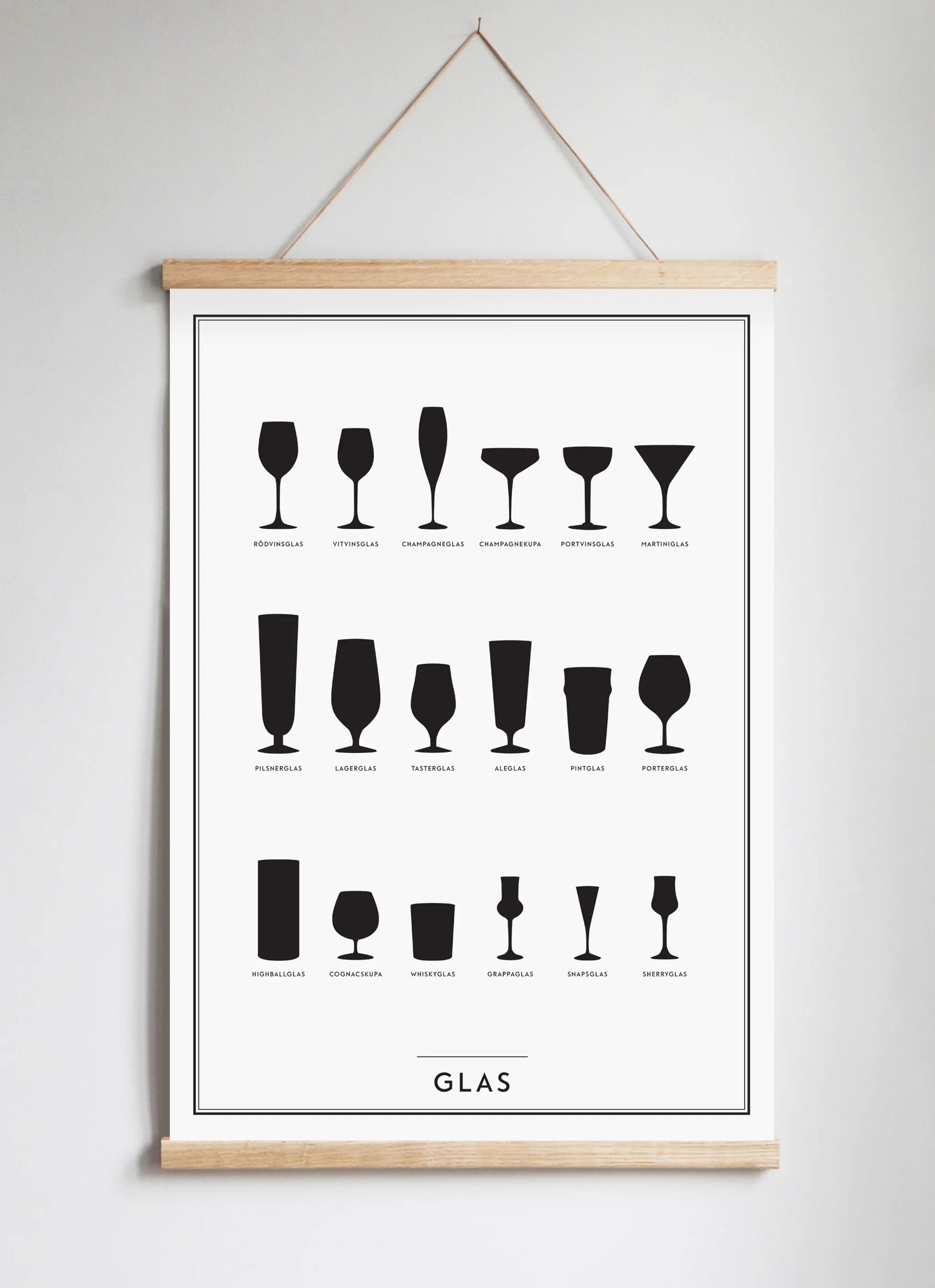 Poster Hanger in Solid Oak