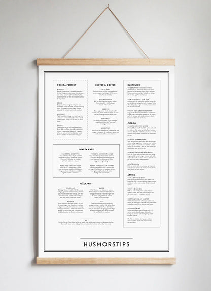 Poster Hanger in Solid Oak