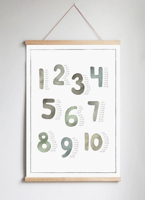 Poster Hanger in Solid Oak Watercolour