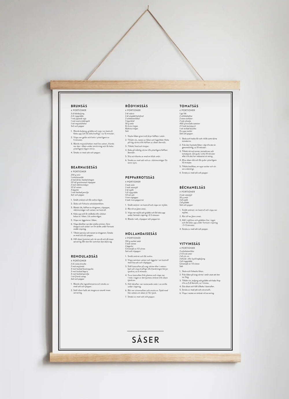 Poster Hanger in Solid Oak