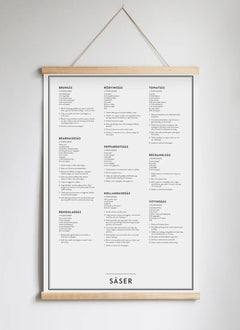 Poster Hanger in Solid Oak