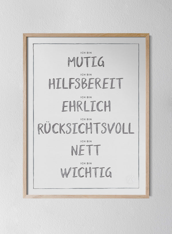 Classic Oak Frame Dark Grey