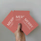 Greeting Card 3-pack - Merry Christmas - Red