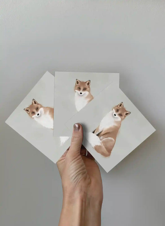 Greeting Card 3-pack - The Fox