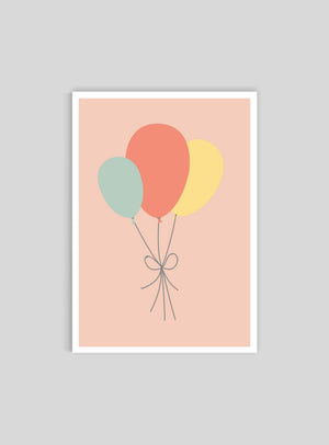 Ballonger - Mini print A5 - Kunskapstavlan