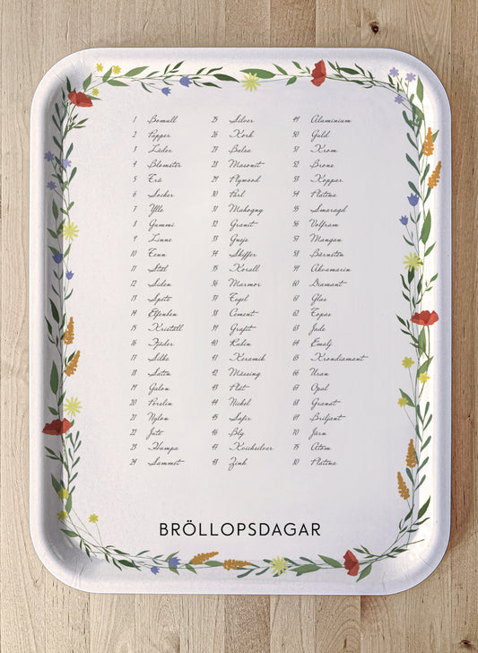 Tray Bröllopsdagar in Swedish