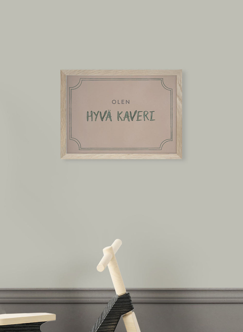 Classic Oak Frame Dusty Rose