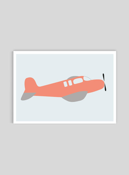 Flygplan  - Mini print A5 - Kunskapstavlan