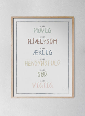 Classic Oak Frame Dusty Pastel