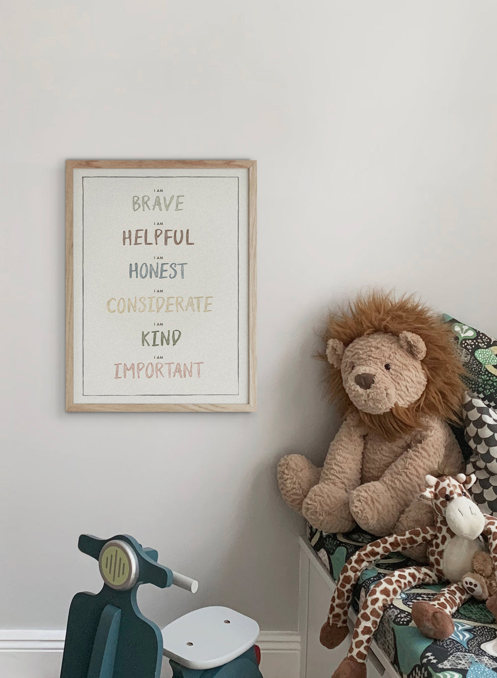 Classic Oak Frame Dusty Pastel