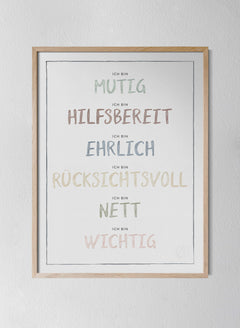 Classic Oak Frame Dusty Pastel