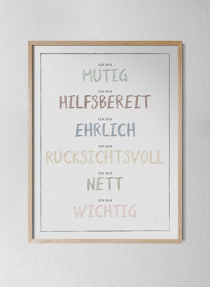 Classic Oak Frame Dusty Pastel