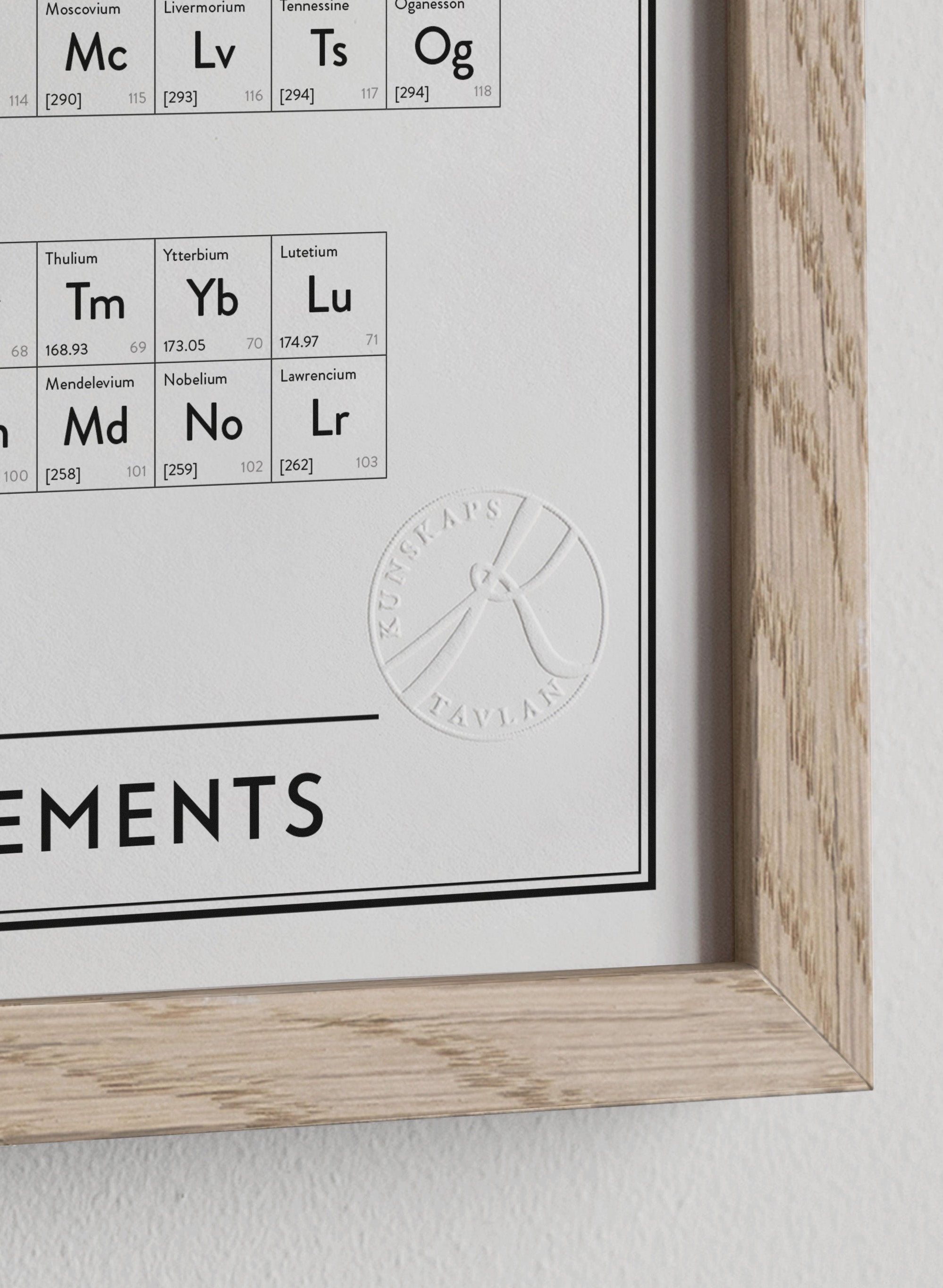 Kunskapstavlan® Periodic Table Poster - Educational Science Poster ...