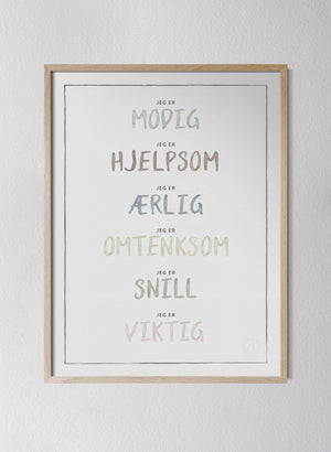 Classic Oak Frame Dusty Pastel