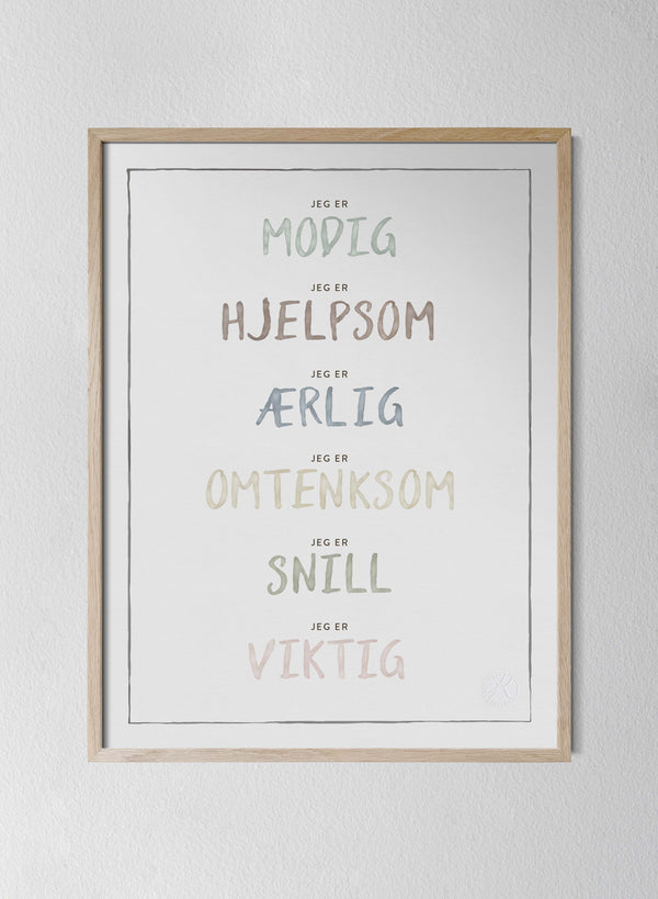 Classic Oak Frame Dusty Pastel