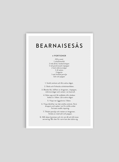 Bearnaise Sauce Recipe in Swedish - Mini Print