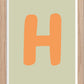 Bokstaven H - Mini print A5 - Kunskapstavlan