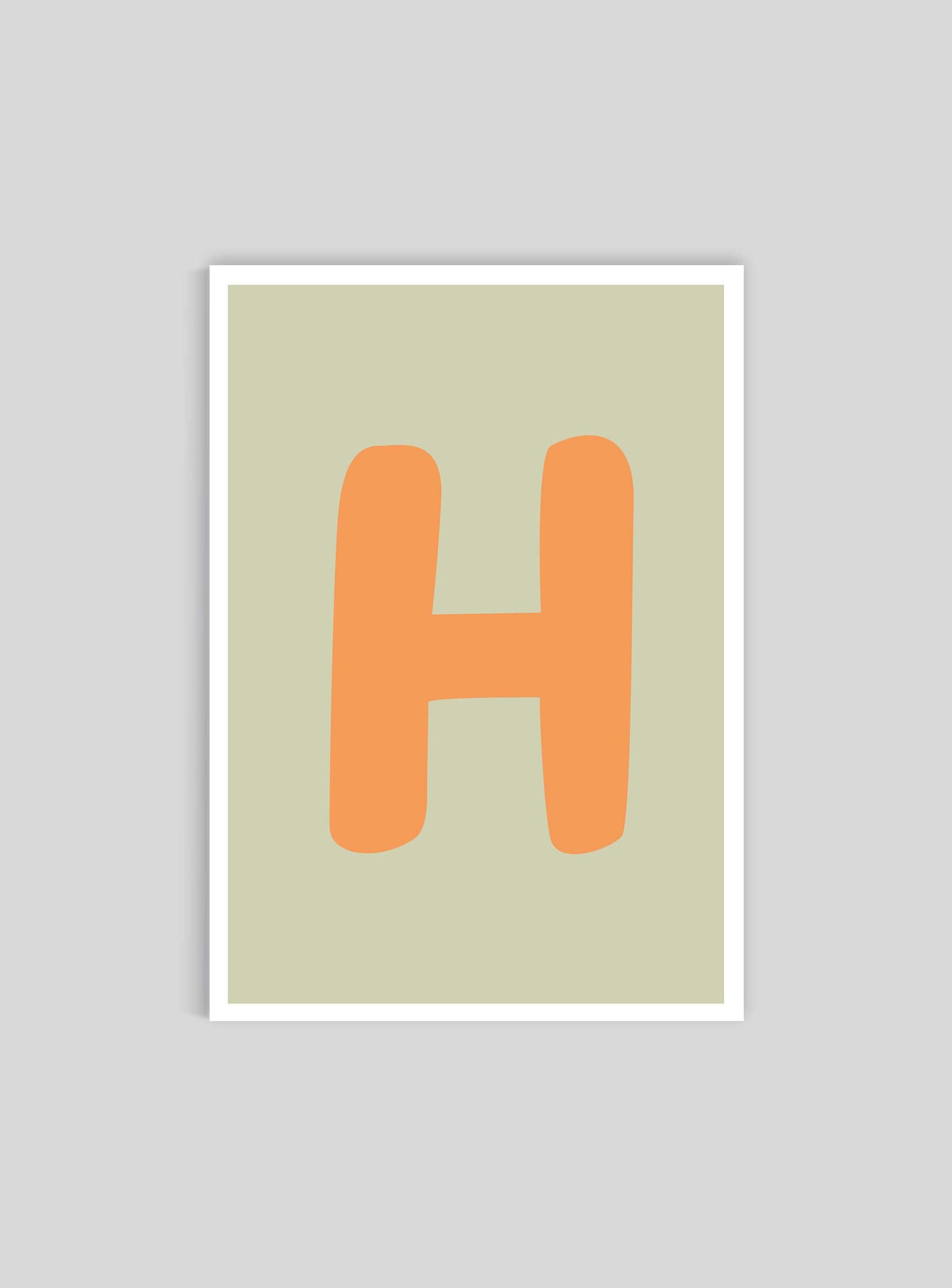 Bokstaven H - Mini print A5 - Kunskapstavlan