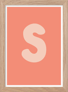 Bokstaven S - Mini print A5 - Kunskapstavlan