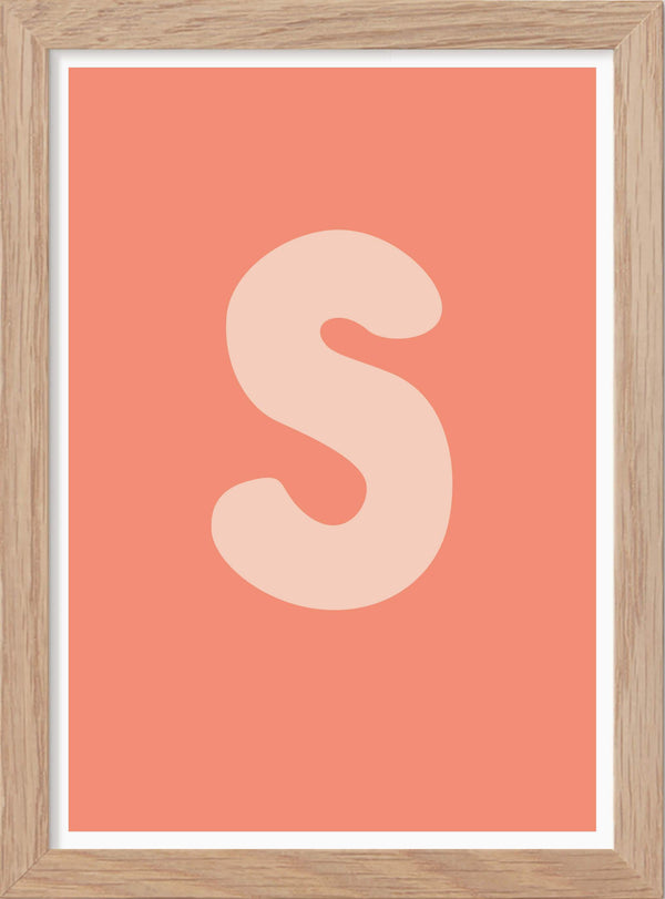 Bokstaven S - Mini print A5 - Kunskapstavlan