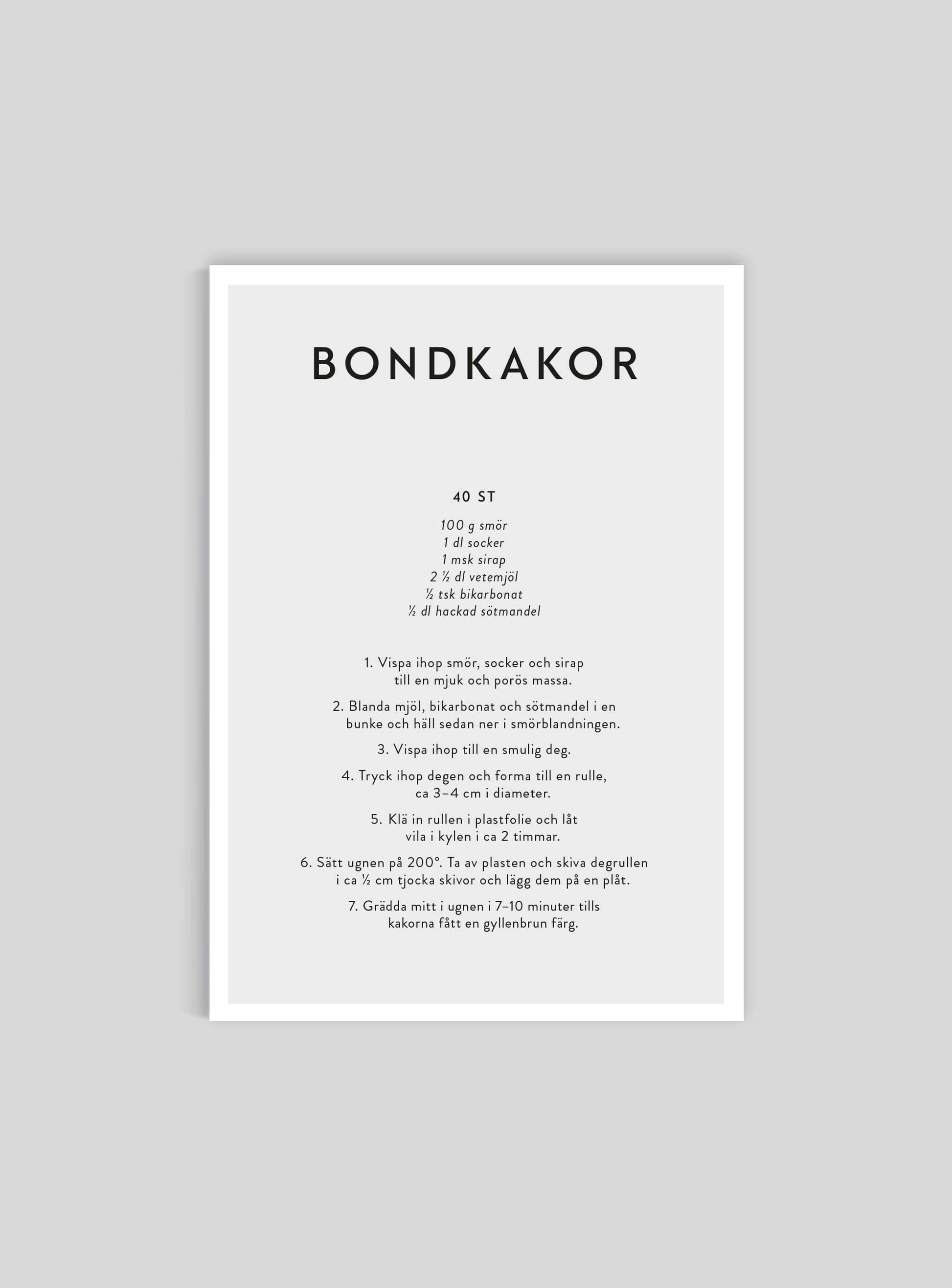 Bondkakor - Mini print A5 - Kunskapstavlan