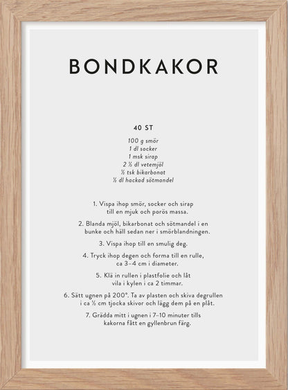 Bondkakor - Mini print A5 - Kunskapstavlan