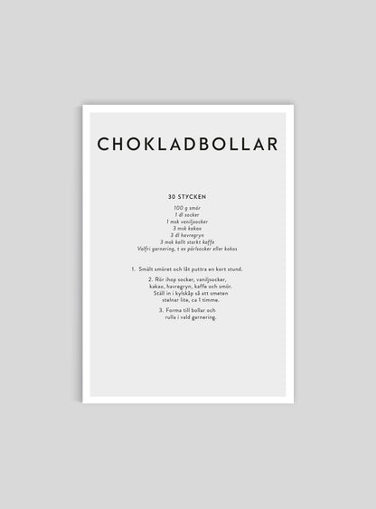 Chokladbollar - Mini print A5 - Default Title - Kunskapstavlan