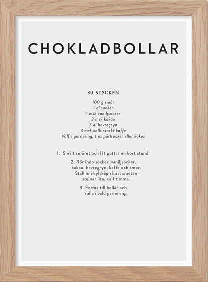 Chokladbollar - Mini print A5 - Default Title - Kunskapstavlan