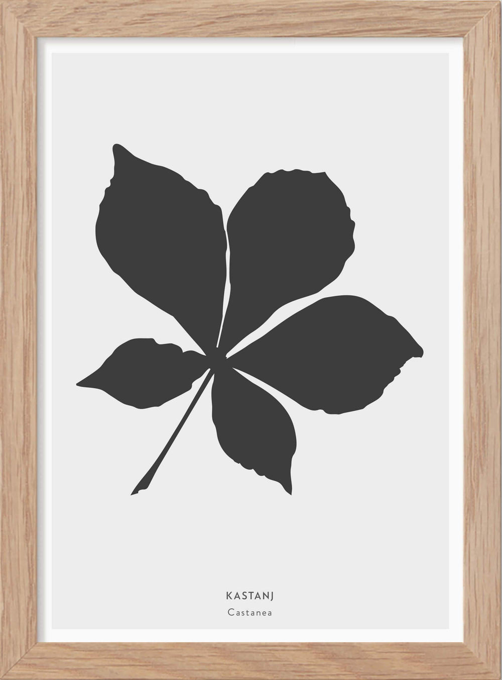 Kastanjelöv - Mini print A5 - Kunskapstavlan