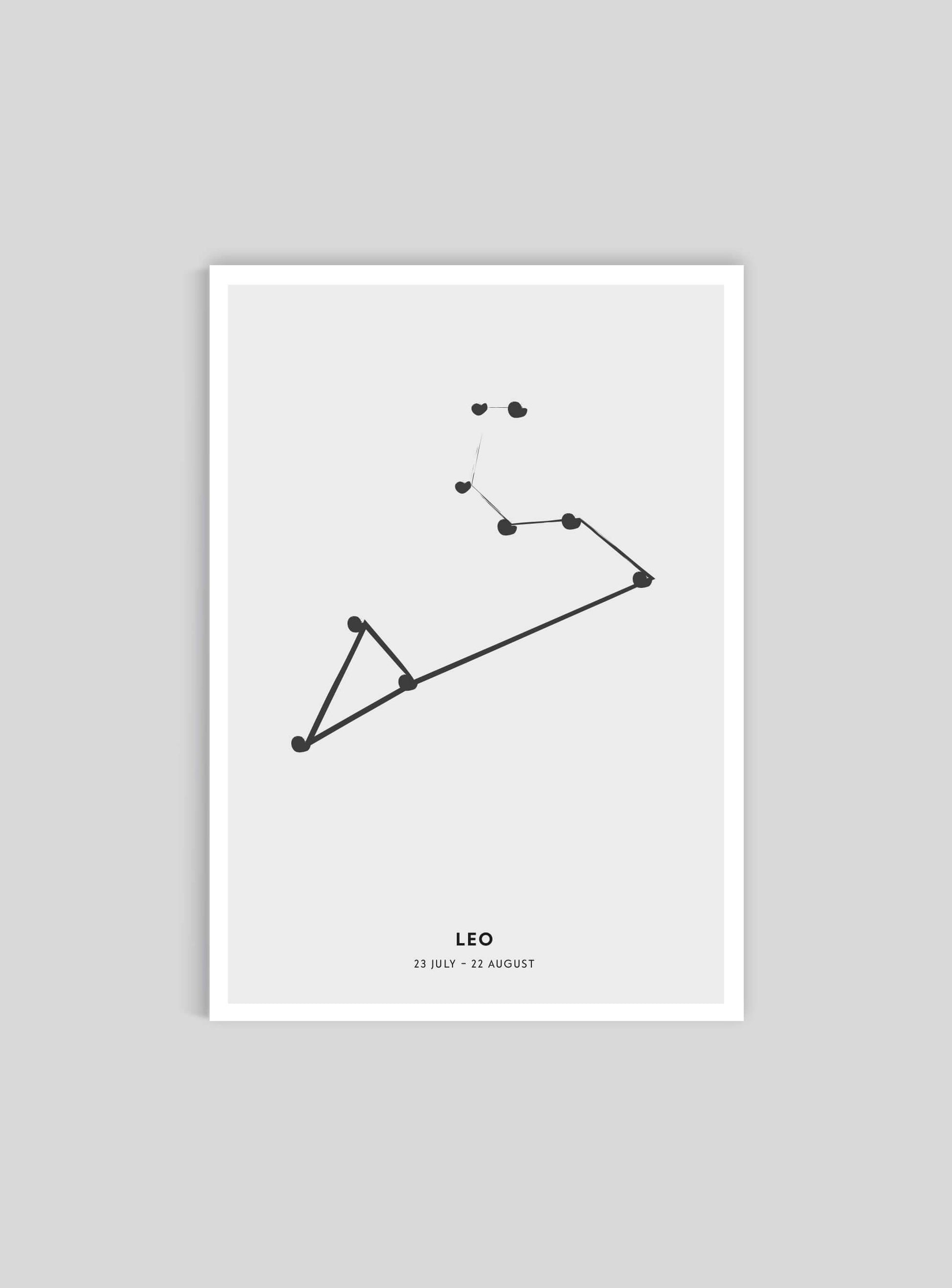 Zodiac sign Leo - Lejonet - Mini print A5 - Kunskapstavlan