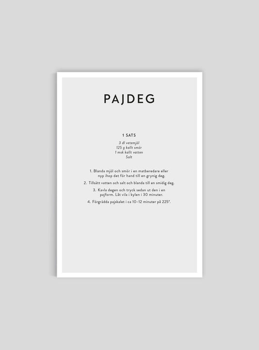 Pajdeg, in Swedish - Mini Print