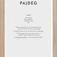 Pajdeg, in Swedish - Mini Print