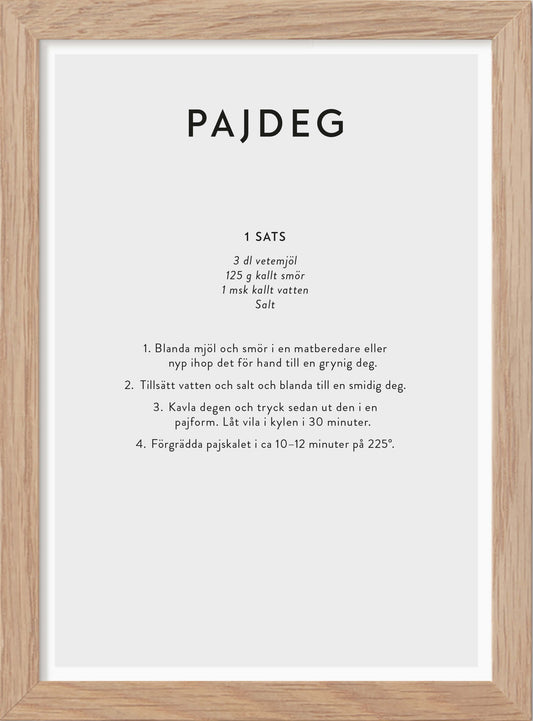 Pajdeg, in Swedish - Mini Print