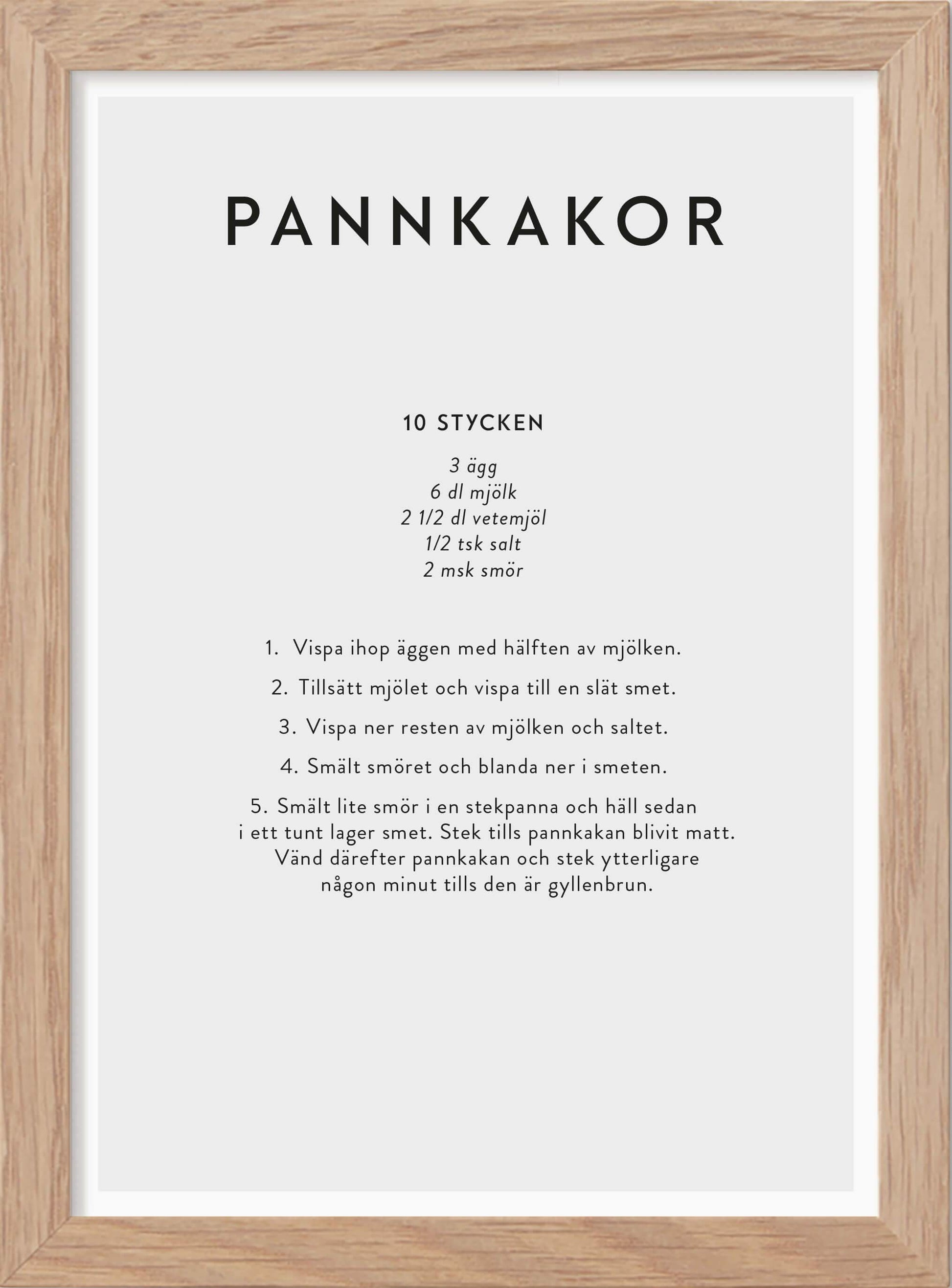 Pannkakor - Mini print A5 - Kunskapstavlan