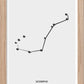 Zodiac sign Scorpio - Skorpionen - Mini print A5 - Kunskapstavlan