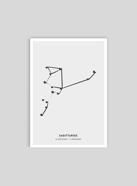 Zodiac sign Sagittarius - Skytten - Mini print A5 - Kunskapstavlan