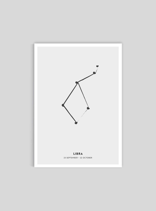 Zodiac sign Libra - Vågen - Mini print A5 - Kunskapstavlan