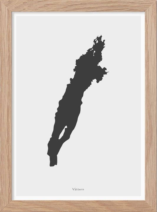 Vättern - Mini print A5 - Kunskapstavlan